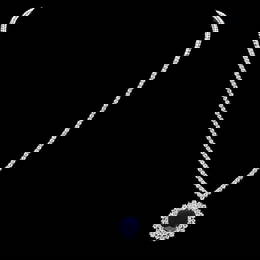 18K White Gold 5.82ct Sapphire and 4.96ct Diamond Necklace