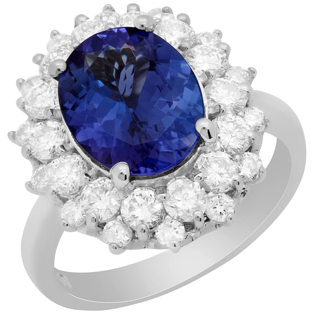14k White Gold 3.29ct Tanzanite 1.61ct Diamond Ring: Retail: $7,350.00 ****** 14k White Gold 3.29ct Tanzanite 1.61ct Diamond Ring ****** Metal: 14K White Gold / Total Item Weight: 6.10 grams / Country Made: United States / / Main Stone: Tanzanite / Colo