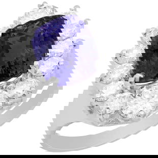 14k White Gold 4.52ct Tanzanite 1.71ct Diamond Ring: Retail: $11,300.00 ****** 14k White Gold 4.52ct Tanzanite 1.71ct Diamond Ring ****** Metal: 14K White Gold / Total Item Weight: 7.50 grams / Country Made: United States / / Main Stone: Tanzanite /