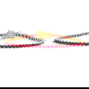 14K Yellow Gold with 4.82ct Ruby and 0.33ct Diamond Bracelet: Retail: $10,865.00 ****** 14K Yellow Gold with 4.82ct Ruby and 0.33ct Diamond Bracelet ****** Size: 7 / Metal: 14K Yellow Gold / Total Item Weight: 7.7 Grams / Country Made: United States / / Main