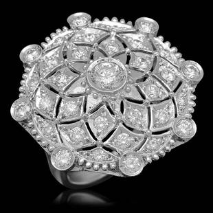 14K White Gold and 2.00ct Diamond Ring: Retail: $7,550.00 ****** 14K White Gold and 2.00ct Diamond Ring ****** Metal: 14K White Gold / Total Item Weight: 9.6 Grams / Country Made: United States / / Main Stone: Diamond / Carat Total