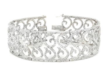 18K White Gold Ladies Bracelet with 11.63ct tw Diamonds