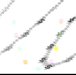 18K White Gold Ladies Necklace with 14.10ct tw Sapphire and 13.21ct tw Diamonds