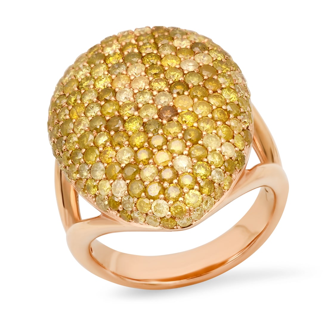 18K Rose Gold Setting with 3.04ct Fancy Diamond Ladies Ring (1 of 5)