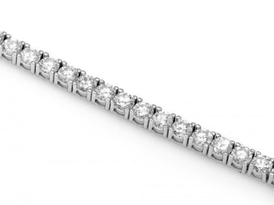 18K Gold 4.56ct Diamond Bracelet - 3