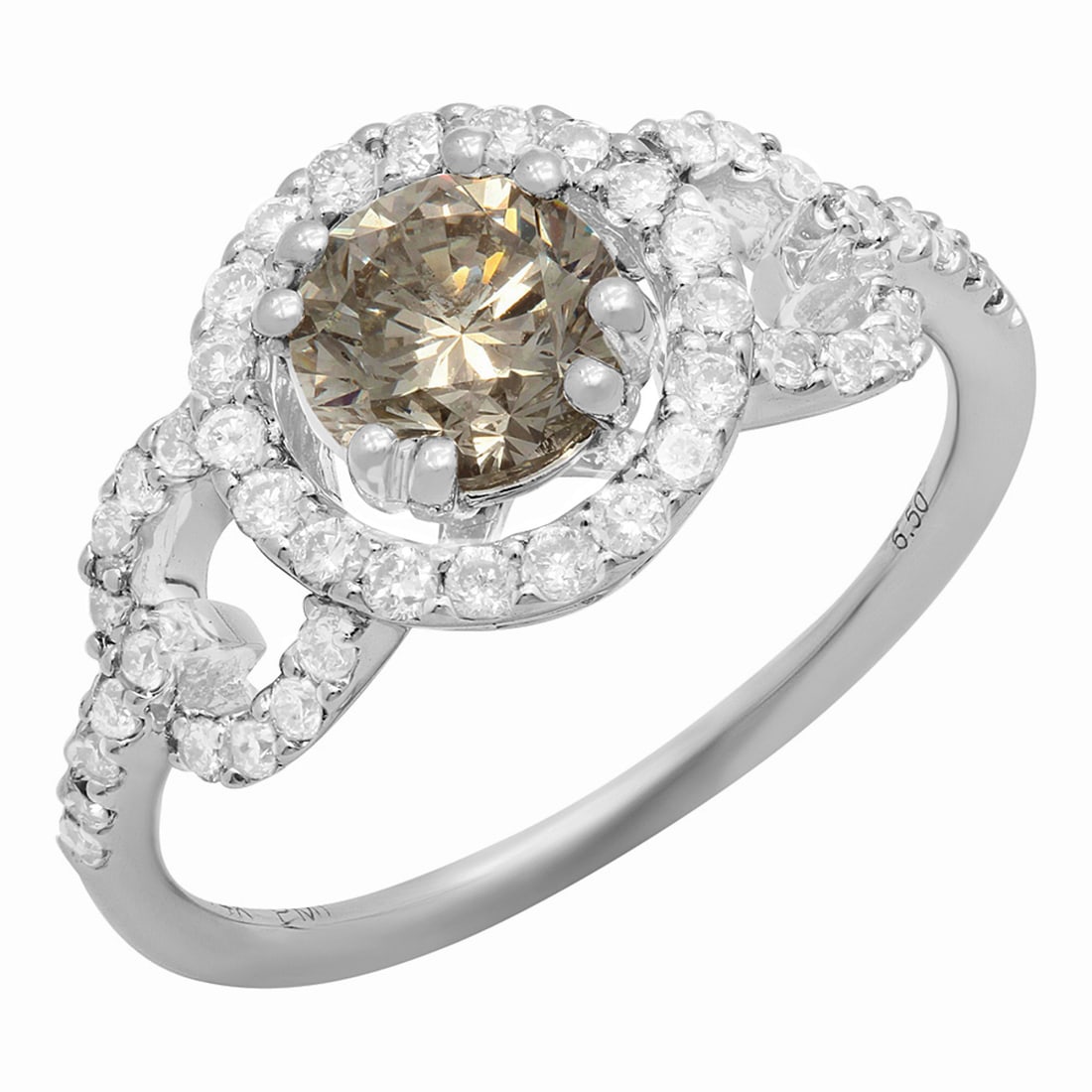 14k White Gold 1.00ct & 0.70ct Diamond Ring (1 of 4)