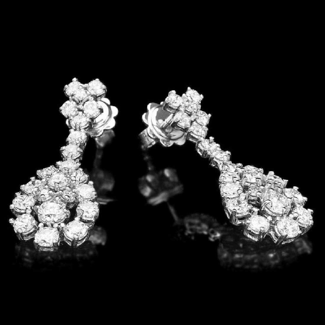 14K White Gold and 3.02ct Diamond Earrings (1 of 3)