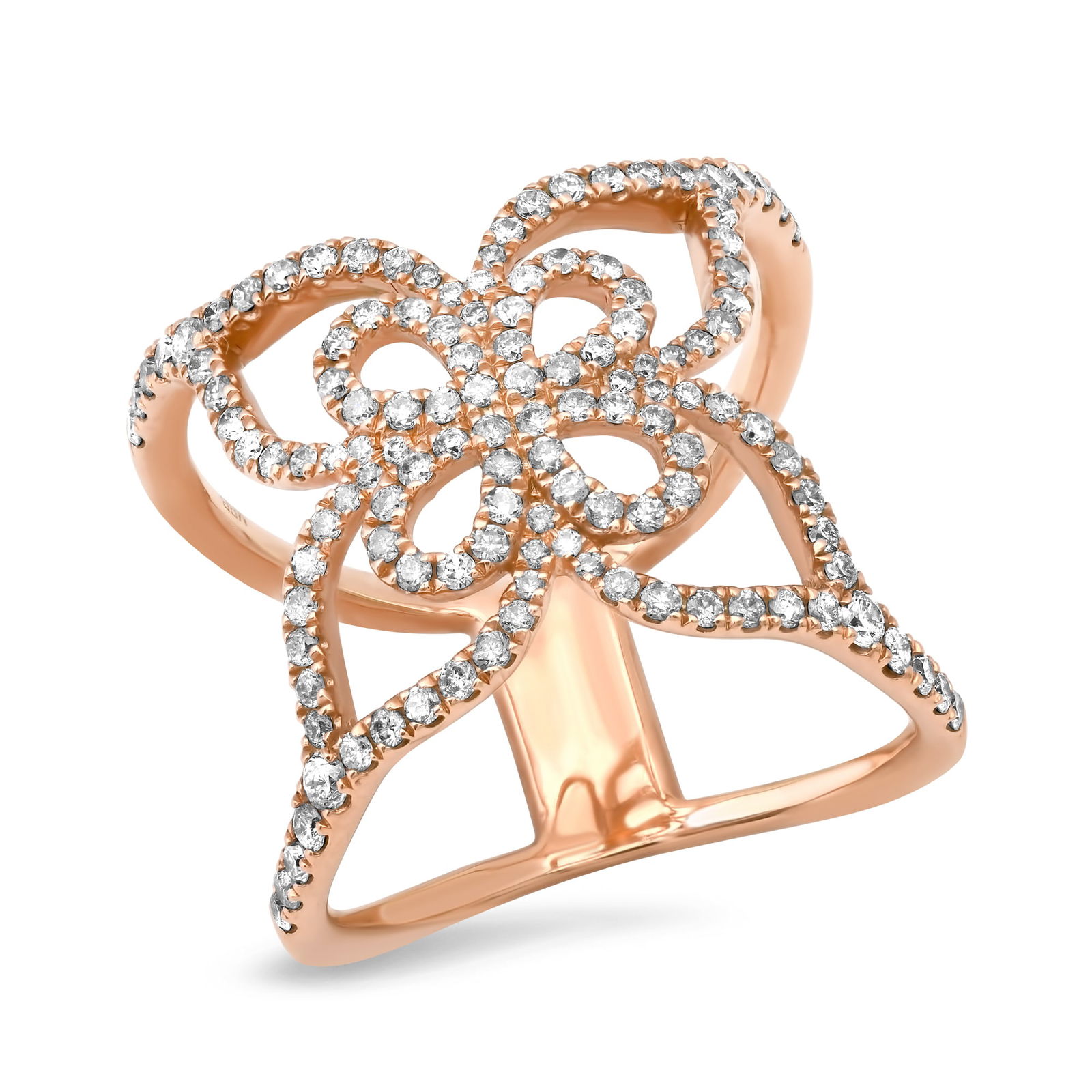 14K Rose Gold Setting with 1.00ct Diamond Ladies Ring (1 of 4)