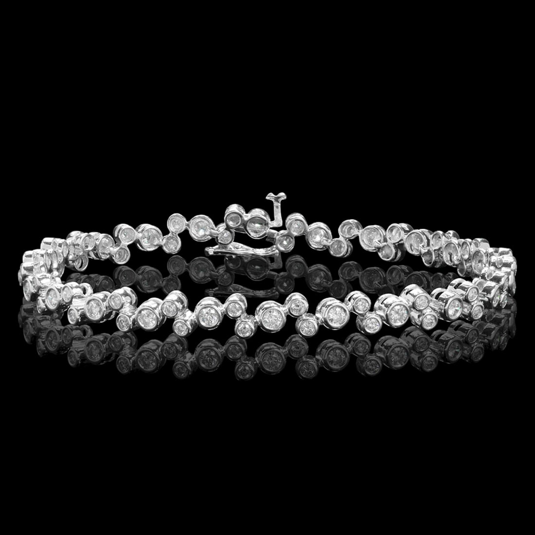 14k White Gold 3.22ct Diamond Bracelet (1 of 5)