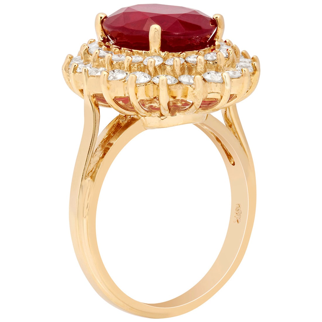 14K Gold 5.77ct Ruby and 1.46ct Diamond Ring - 2