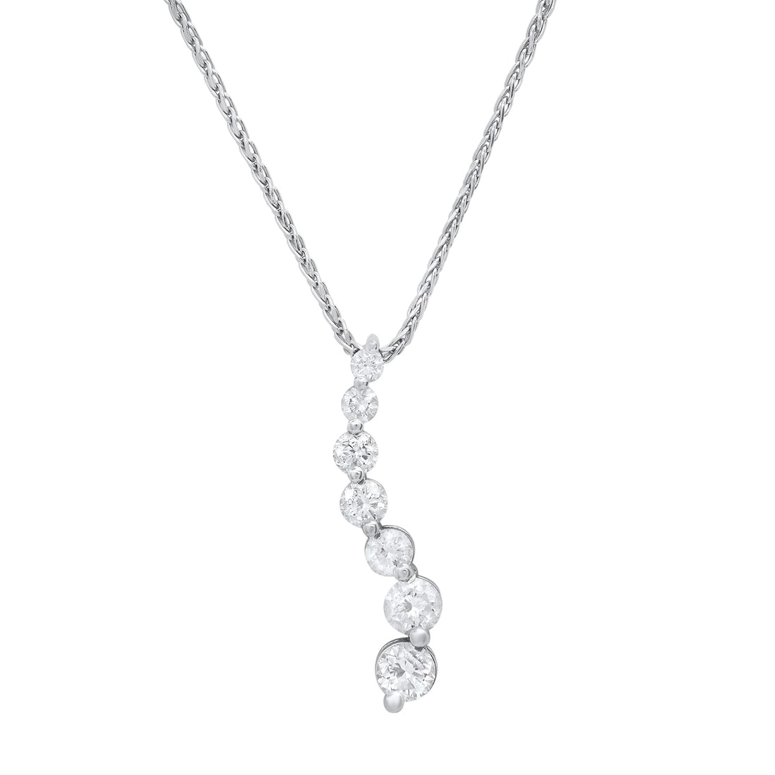 14K White Gold Setting with 0.80ct Diamond Pendant (1 of 4)