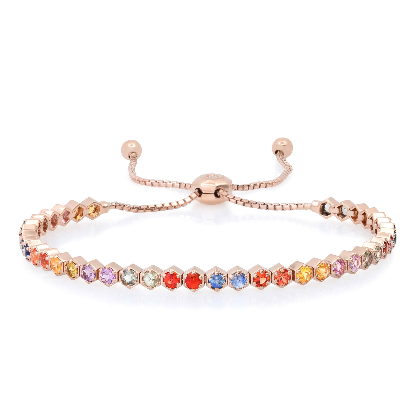 14K Rose Gold Setting with 3.44ct Sapphire and 0.04ct Diamond Bracelet (1 of 3)