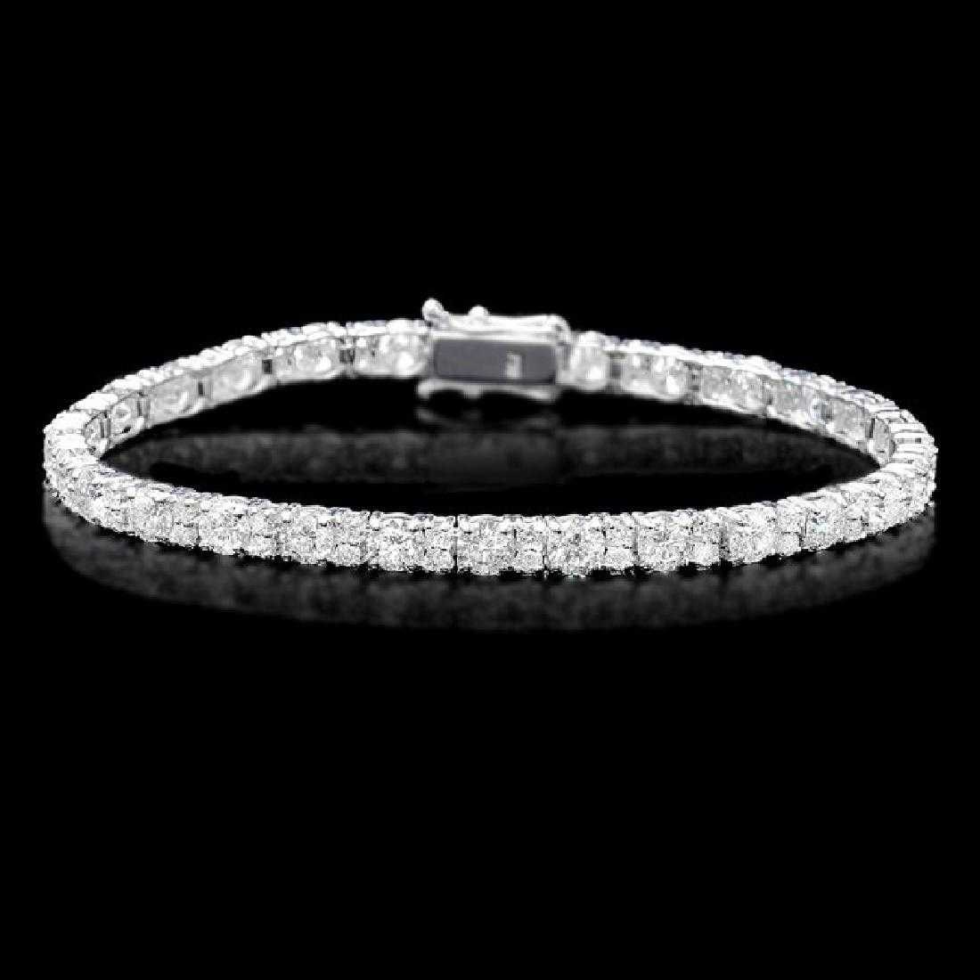 14K White Gold and 8.25ct Diamond Bracelet: Retail: $35,200.00 ****** 14K White Gold and 8.25ct Diamond Bracelet ****** Metal: 14K White Gold / Total Item Weight: 10.5 Grams / Country Made: United States / / Main Stone: Diamond / Carat Total