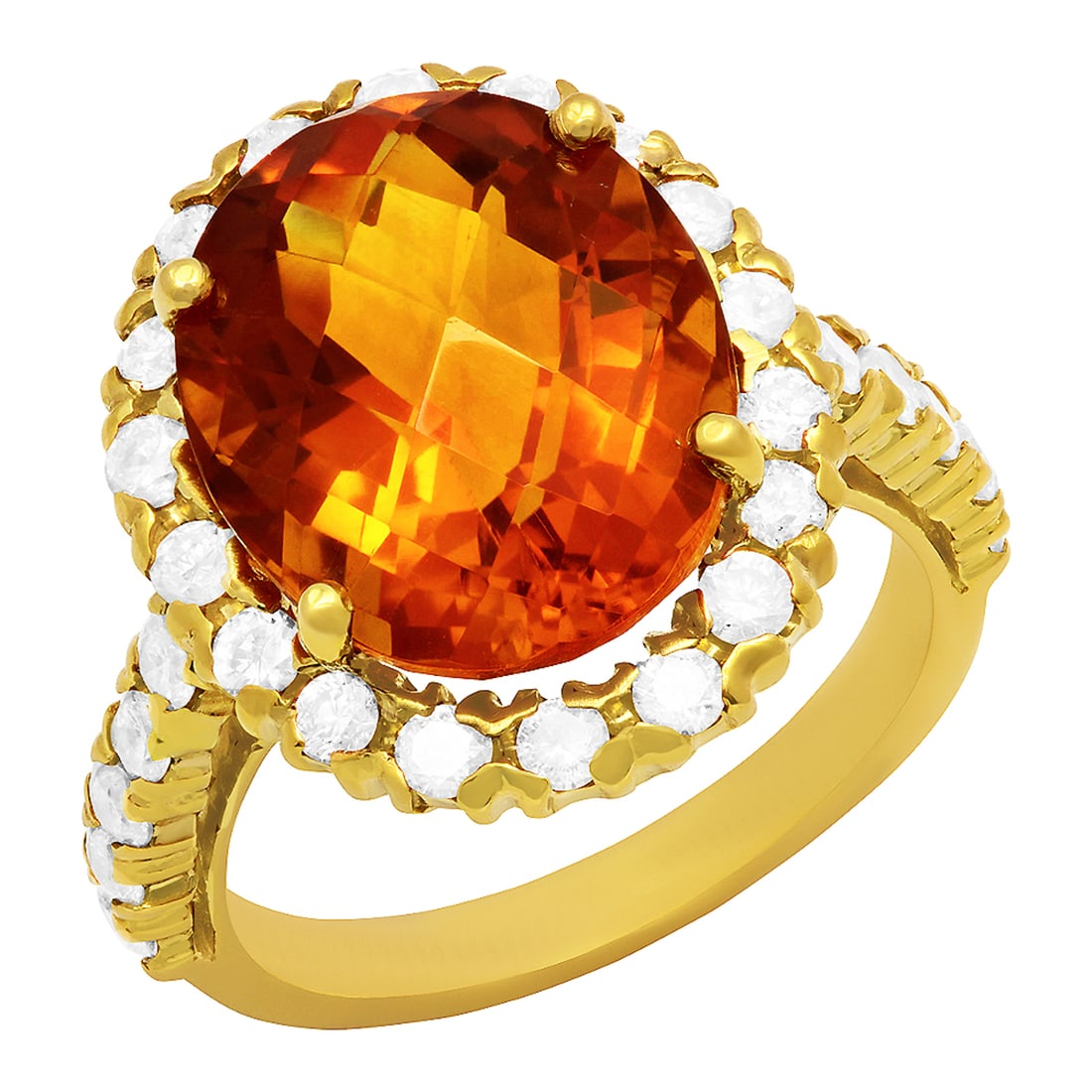 14k Yellow Gold 6.51ct Citrine 1.11ct Diamond Ring: Retail: $6,175.00 ****** 14k Yellow Gold 6.51ct Citrine 1.11ct Diamond Ring ****** Metal: 14K Yellow Gold / Total Item Weight: 7.00 grams / Country Made: United States / / Main Stone: Citrine / Color: