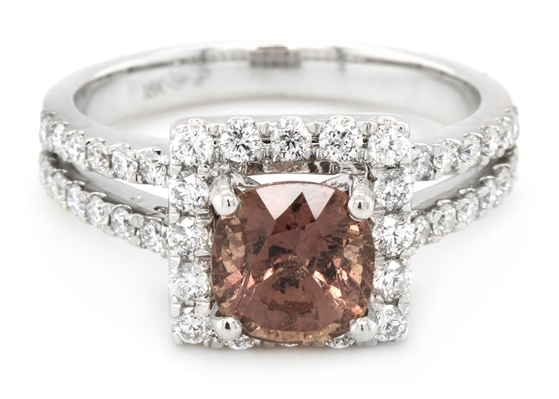 18K White Gold Ladies Ring with1.84ct GIA Certified Sapphire and 0.75ct tw Adjacent Diamonds (1 of 5)