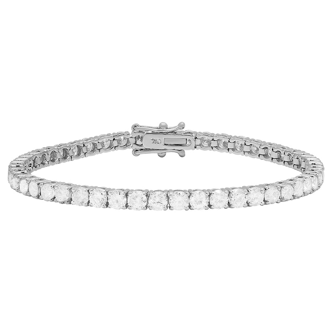 18k White Gold 8.18ct Diamond Tennis Bracelet (1 of 5)