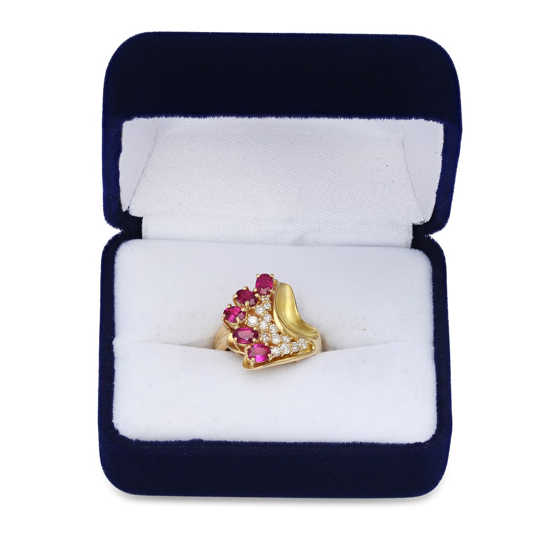 18K Yellow Gold Setting with 1.54ct Ruby and 0.40ct Diamond Ladies Ring - 4