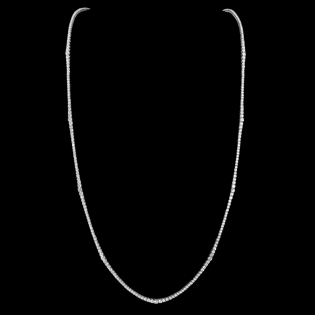 18K Gold 17.88ct Diamond Necklace: Retail: $64,177.00 ****** 18K Gold 17.88ct Diamond Necklace ****** Metal: 18K Solid White Gold / Total Item Weight: 31.8 Grams / Country Made: United States / / Main Stone: Diamond / Color: White / Ca