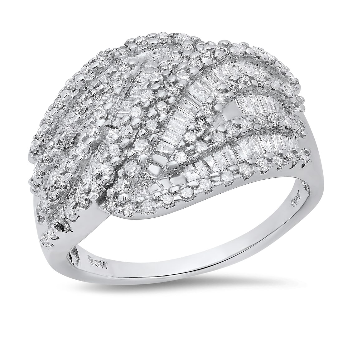 14K White Gold Setting with 1.5ct Diamond Ladies Ring: Retail: $2,560.00 ****** 14K White Gold Setting with 1.5ct Diamond Ladies Ring ****** Size: 10 (we offer free resizing to winning bidders) / Metal: 14K White Gold / Total Item Weight: 6.3 Grams / Coun