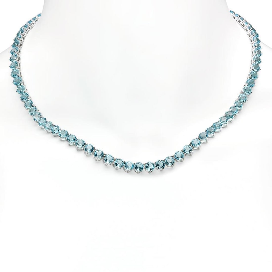 14K Gold 59.41ct Topaz Necklace: Retail: $20,932.00 ****** 14K Gold 59.41ct Topaz Necklace ****** Metal: 14K Solid Gold / Total Item Weight: 30.8 grams / Country Made: United States / / Main Stone: Topaz / Color: Light Blue / Carat