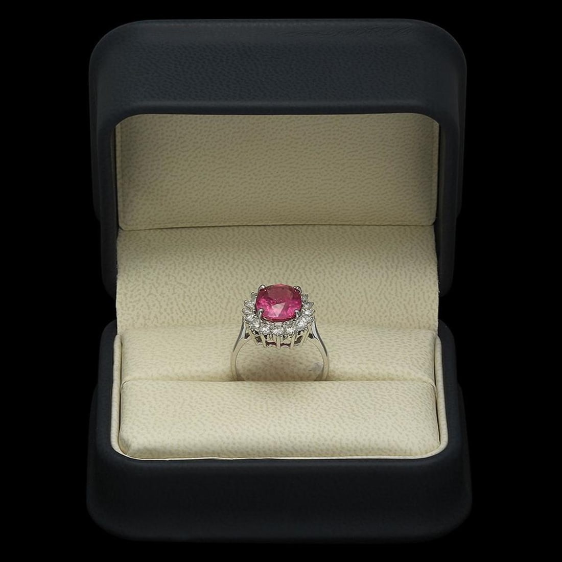 14K White Gold 4.96ct Ruby and 1.01ct Diamond Ring - 4