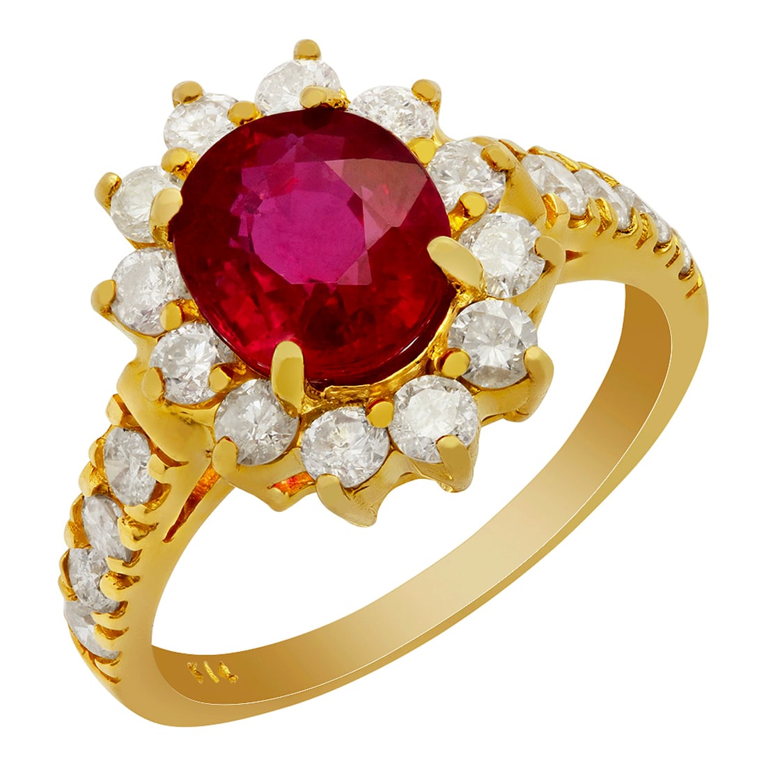14k Yellow Gold 2.41ct Ruby 1.13ct Diamond Ring: Retail: $5,990.00 ****** 14k Yellow Gold 2.41ct Ruby 1.13ct Diamond Ring ****** Metal: 14K Yellow Gold / Total Item Weight: 4.20 grams / Country Made: United States / / Main Stone: Ruby / Color: Inten