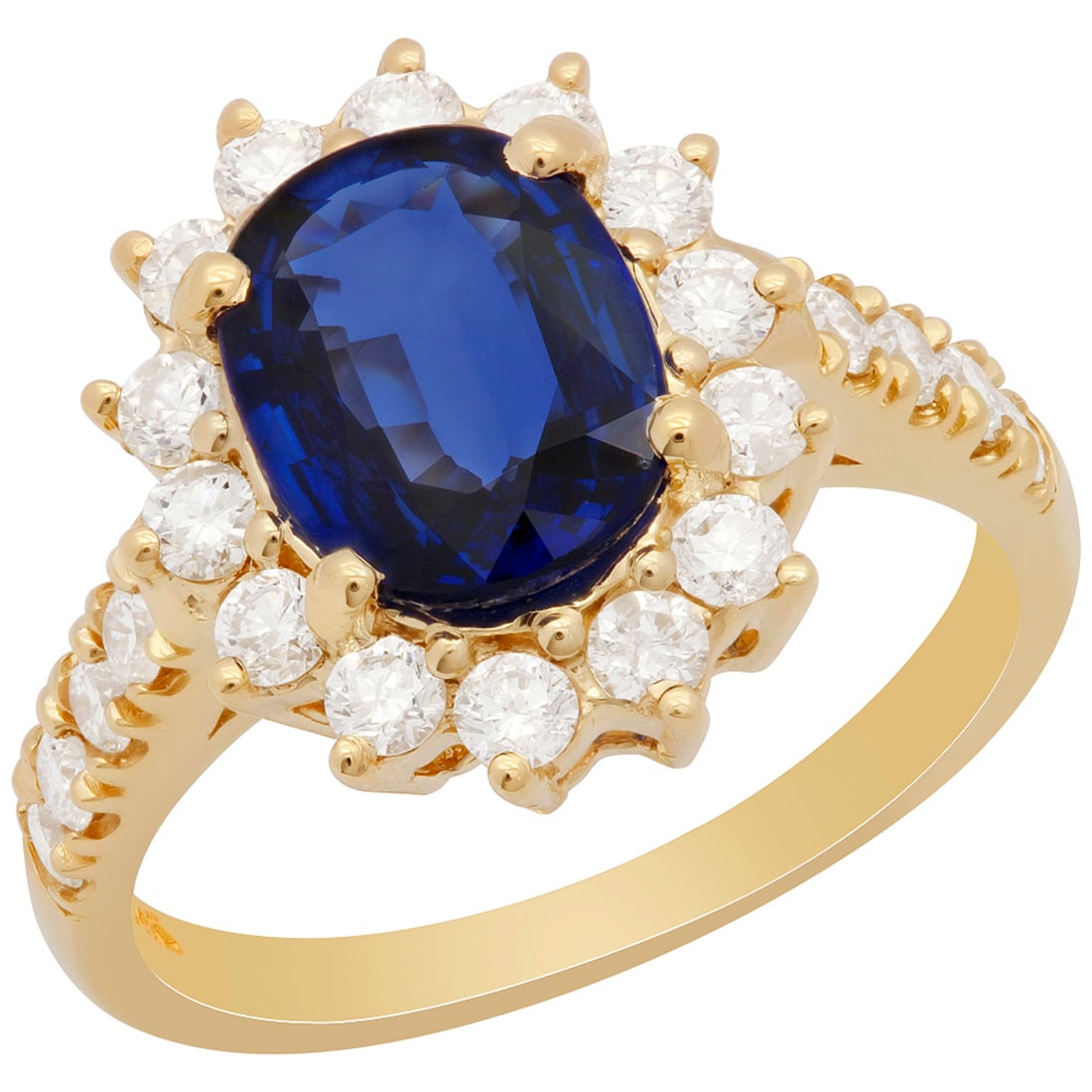 14k Yellow Gold 2.01ct Sapphire 0.82ct Diamond Ring: Retail: $3,250.00 ****** 14k Yellow Gold 2.01ct Sapphire 0.82ct Diamond Ring ****** Metal: 14K Yellow Gold / Total Item Weight: 4.40 grams / Country Made: United States / / Main Stone: Sapphire /