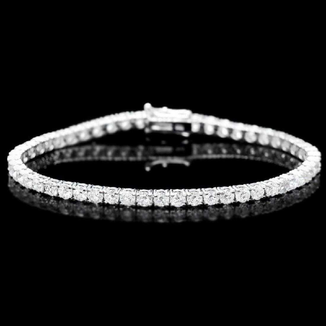 18K White Gold 7.42ct Diamond Bracelet: Retail: $27,233.00 ****** 18K White Gold 7.42ct Diamond Bracelet ****** Metal: 18K White Gold / Total Item Weight: 11.0 Grams / Country Made: United States / / Main Stone: Diamond / Carat Total Weight