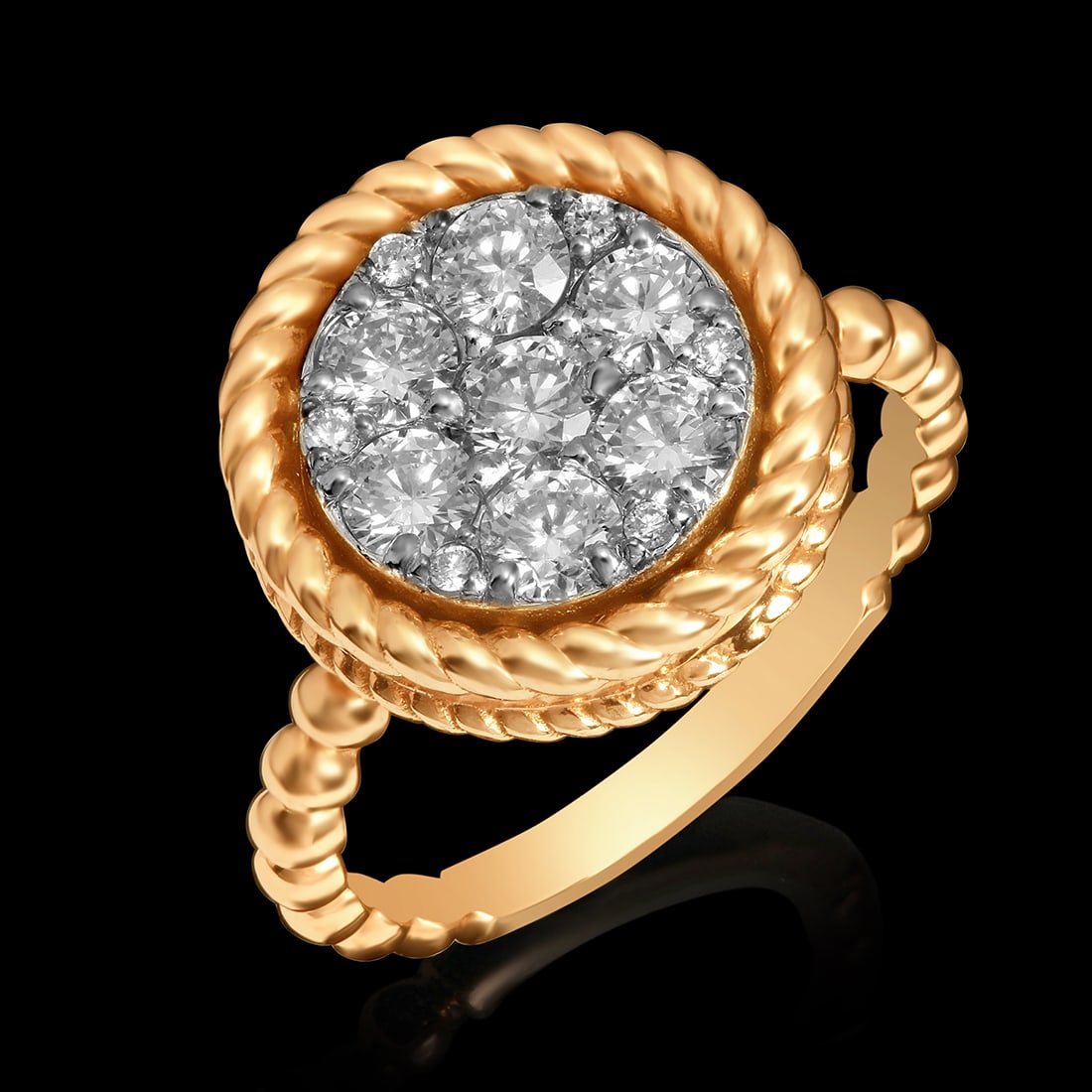14k Rose Gold 1.09ct Diamond Ring (1 of 6)