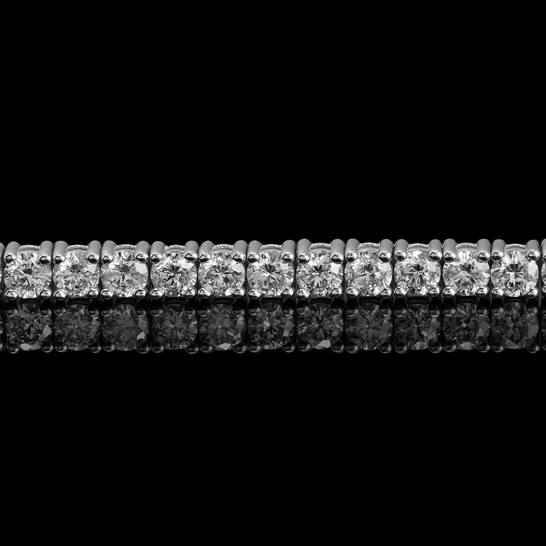 14k White Gold 5.57ct Diamond Bracelet - 2