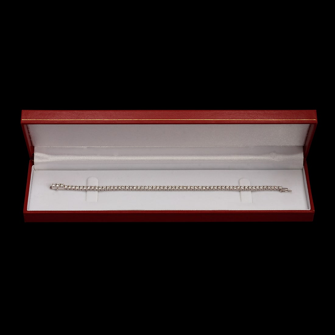 14k White Gold 5.57ct Diamond Bracelet - 4