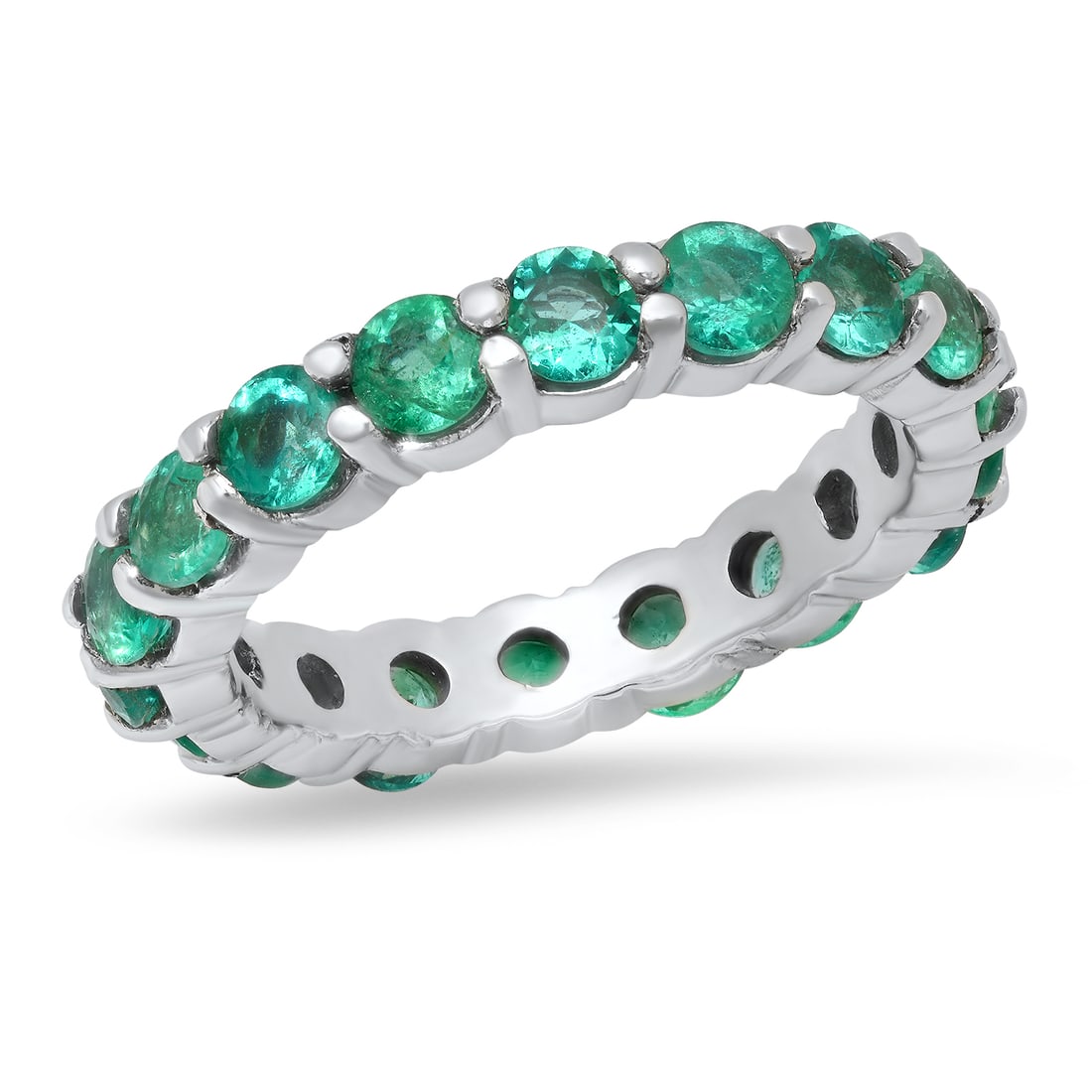 14K White Gold and 2.64ct Emerald Ring: Retail: $3,382.00 ****** 14K White Gold and 2.64ct Emerald Ring ****** Size: 5.75 / Metal: 14K White Gold / Total Item Weight: 4.3 Grams / Country Made: United States / / Main Stone: Emerald /