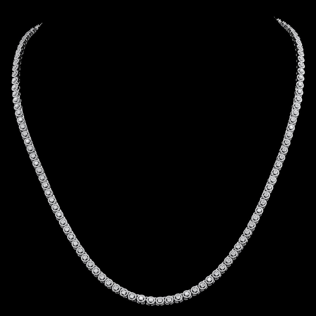 14K White Gold and 2.51ct Diamond Necklace: Retail: $9,100.00 ****** 14K White Gold and 2.51ct Diamond Necklace ****** Metal: 14K White Gold / Total Item Weight: 17.3 Grams / Country Made: United States / / Main Stone: Diamond / Carat Total