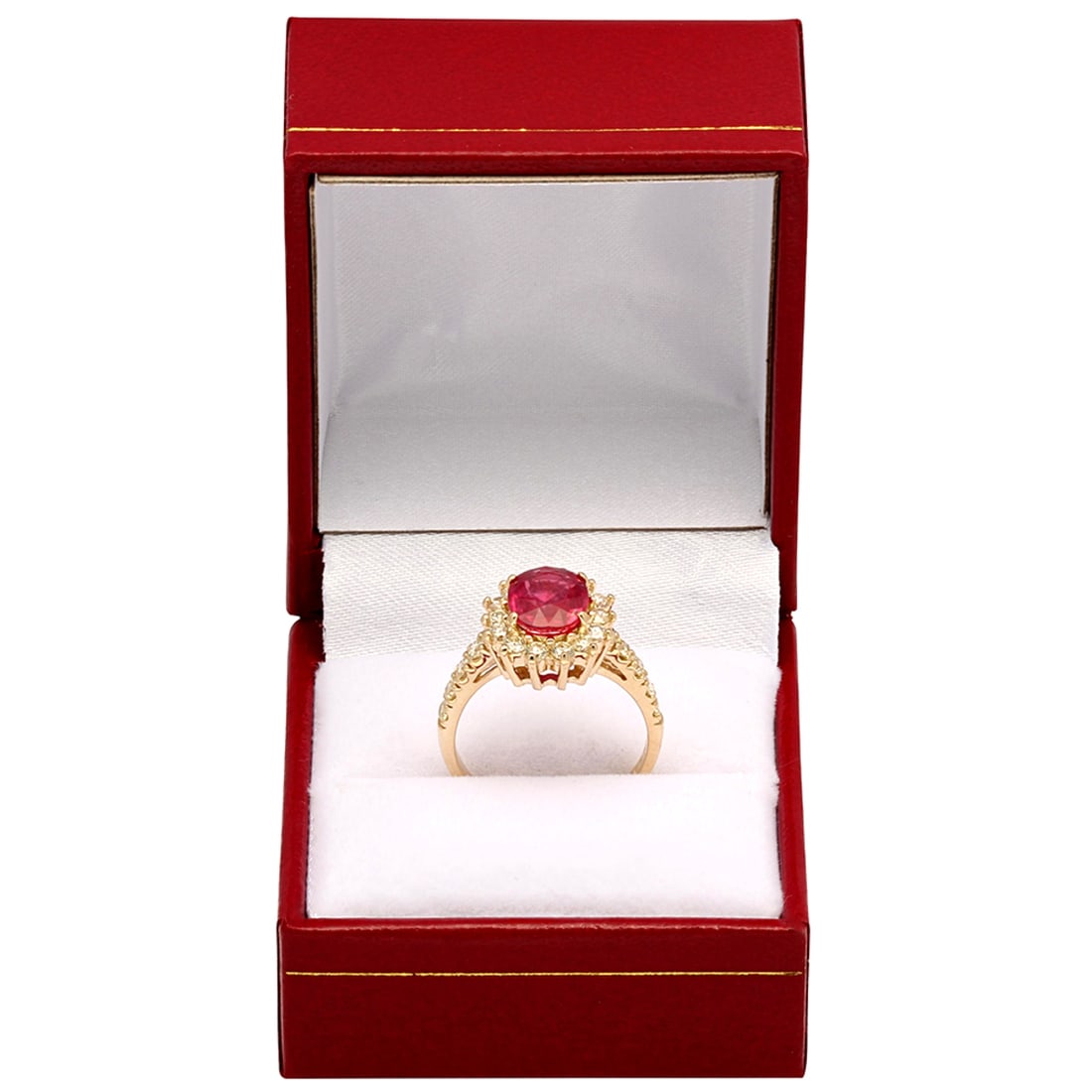14k Yellow Gold 2.17ct Ruby 0.91ct Diamond Ring - 3