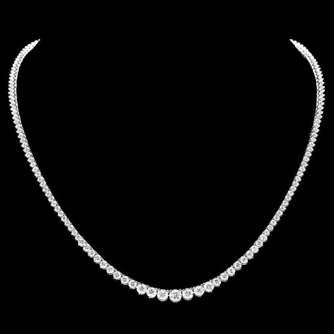 18K White Gold and 9.16ct Diamond Necklace: Retail: $30,925.00 ****** 18K White Gold and 9.16ct Diamond Necklace ****** Metal: 18K White Gold / Total Item Weight: 15.5 Grams / Country Made: United States / / Main Stone: Diamond / Carat Total