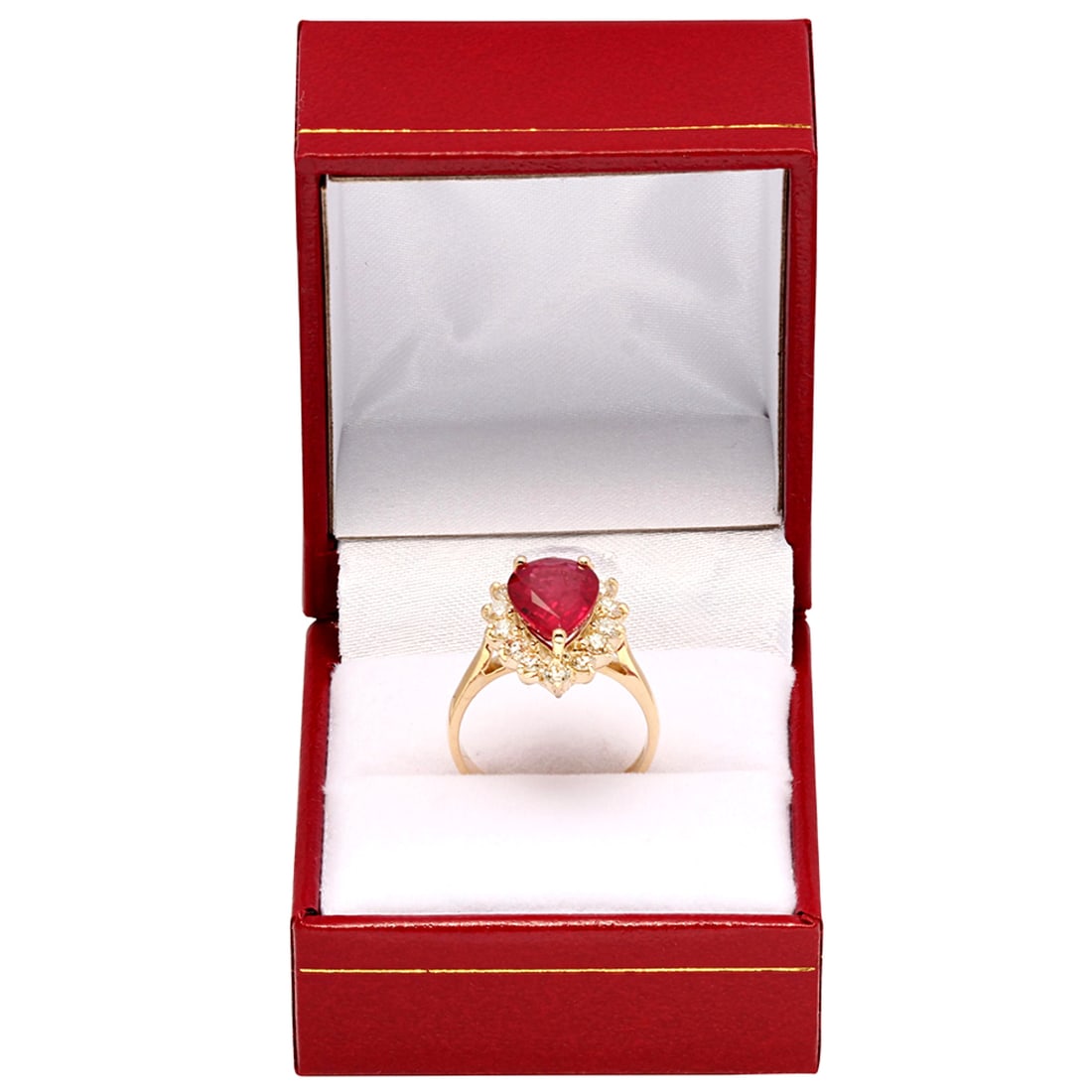 14k Yellow Gold 3.59ct Ruby 0.79ct Diamond Ring - 3