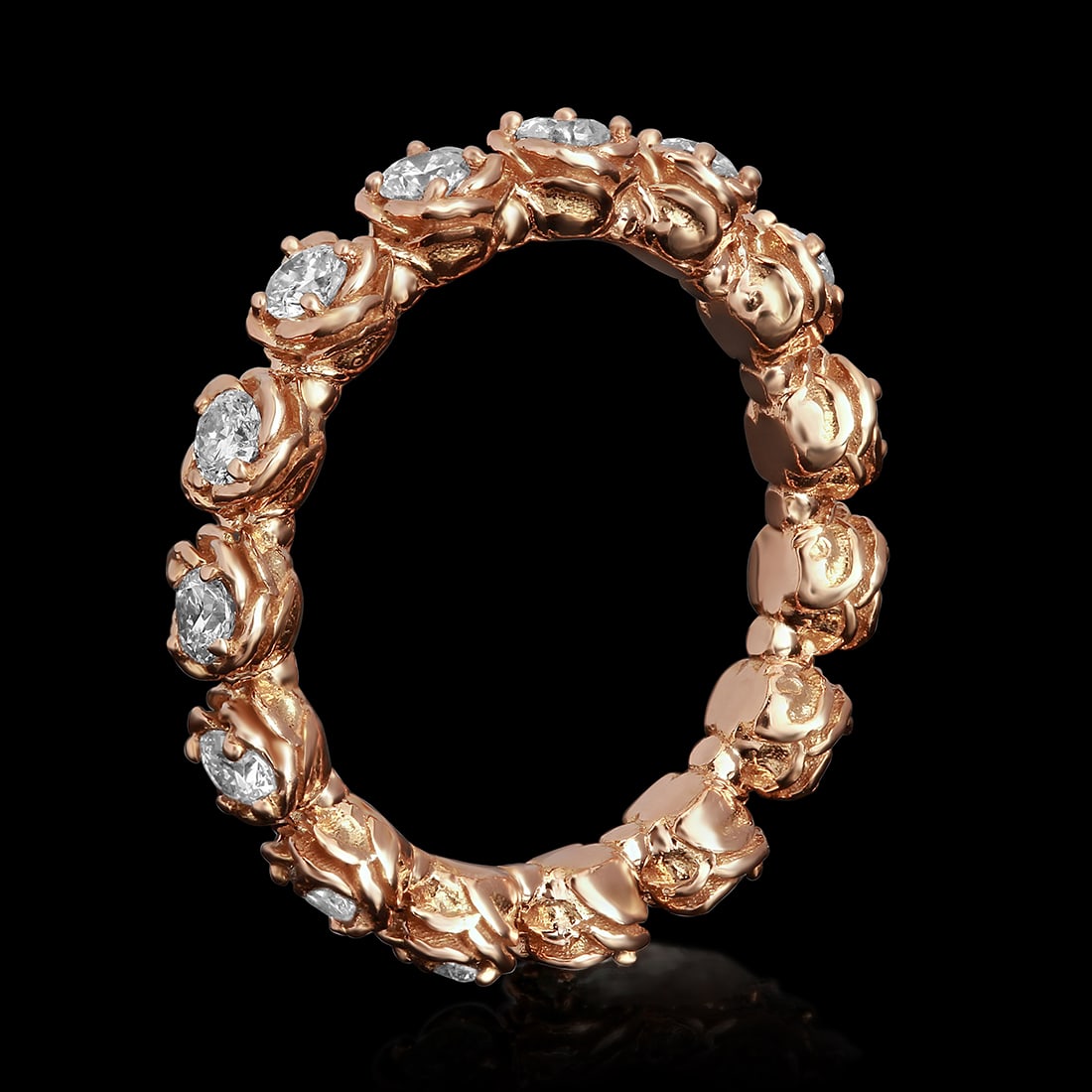 14k Rose Gold 1.11ct Diamond Ring - 2