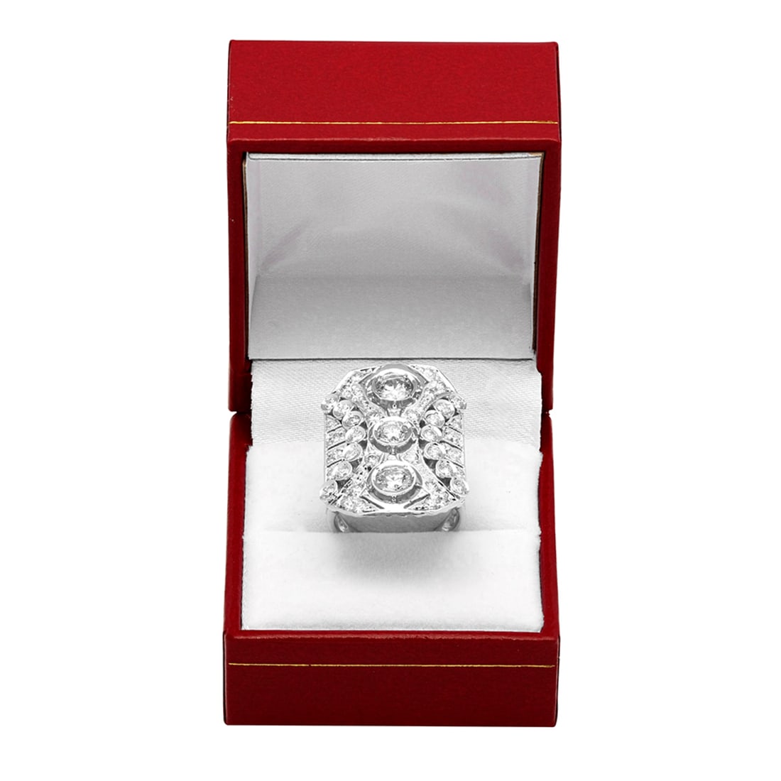 14k White Gold 2.55ct Diamond Ring - 4