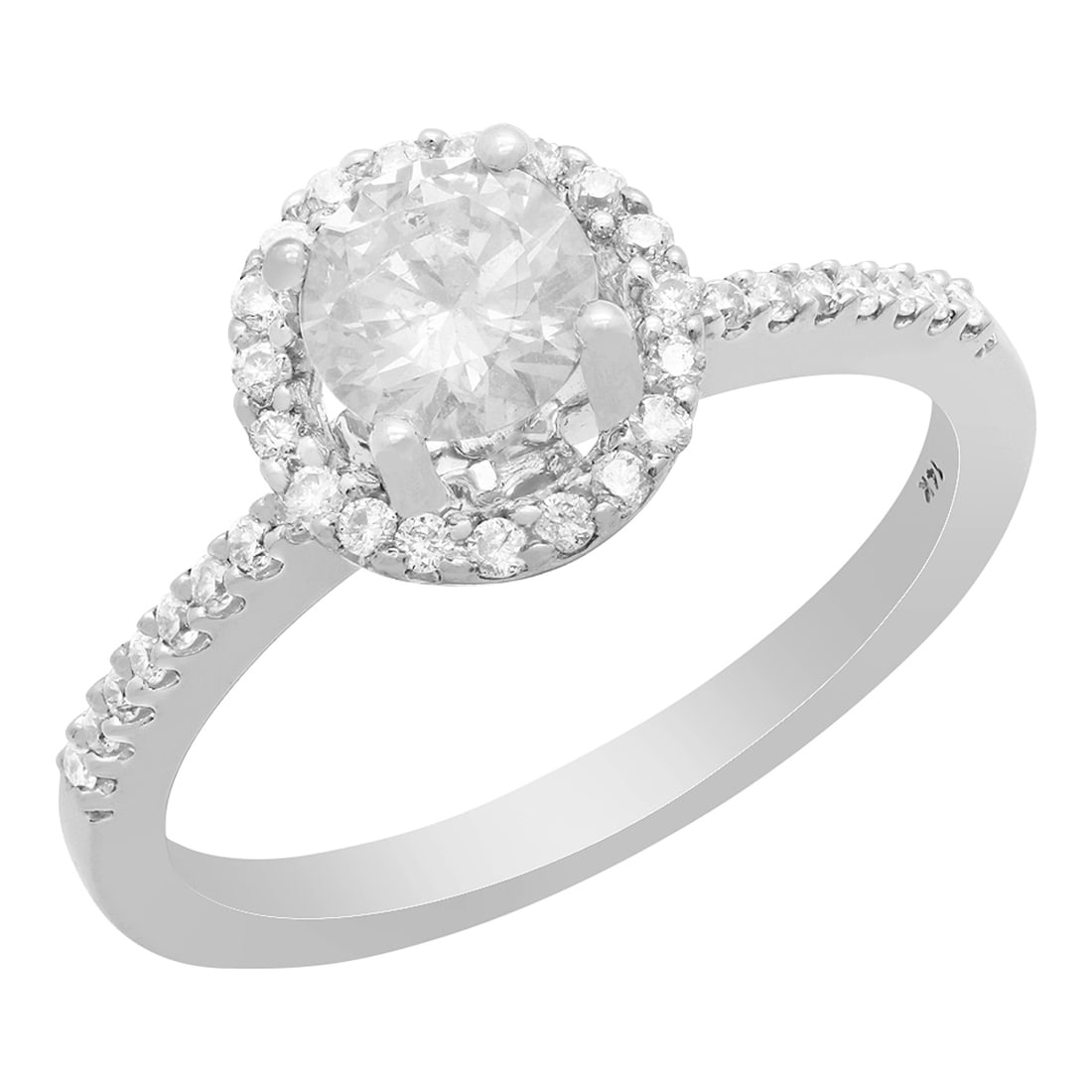 14k White Gold 0.62ct & 0.21ct Diamond Ring (1 of 5)