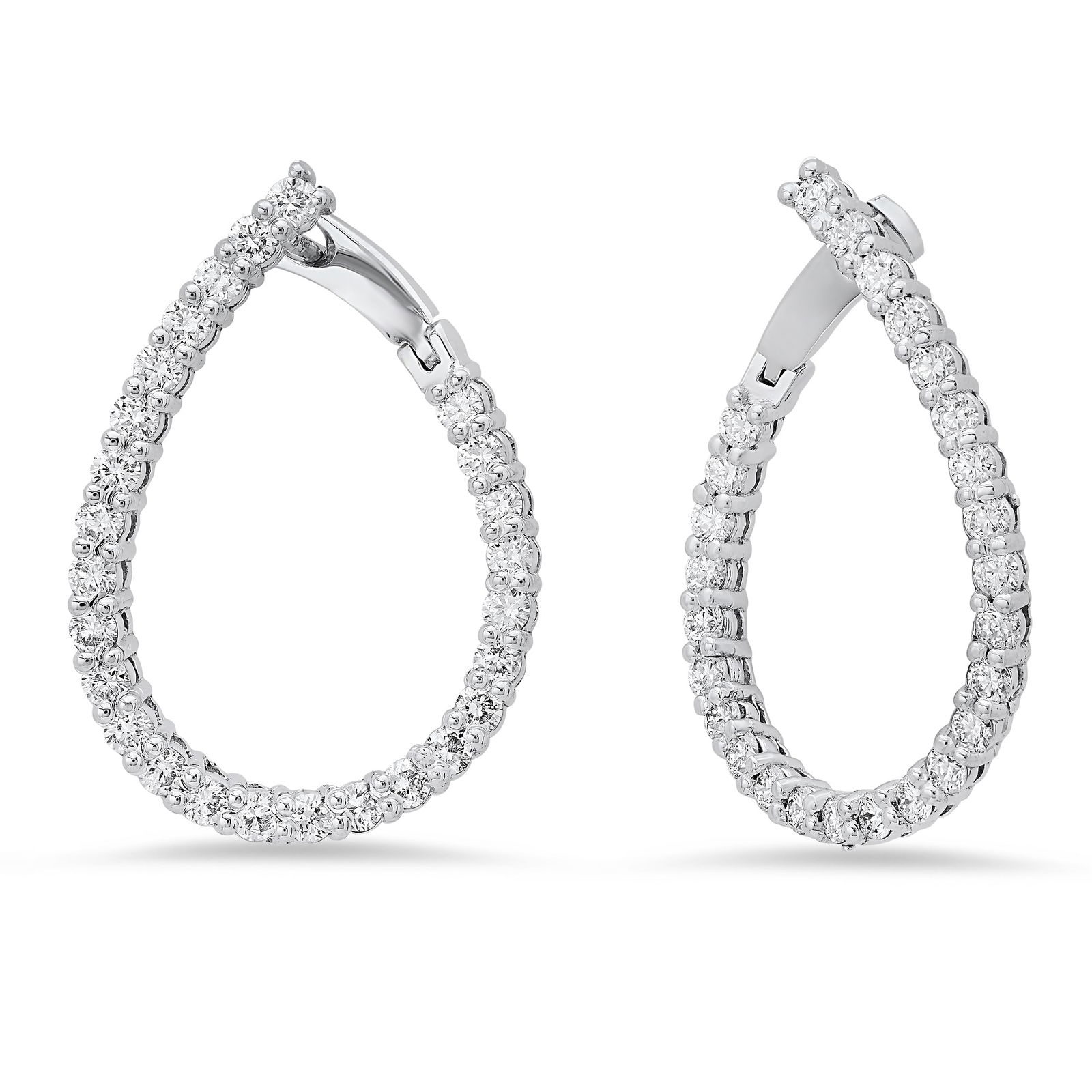 14K White Gold Setting with 2.50ct Diamond Earrings: Retail: $10,310.00 ****** 14K White Gold Setting with 2.50ct Diamond Earrings ****** Metal: 14K White Gold / Total Item Weight: 6.8 Grams / Country Made: United States / / Main Stone: Diamond / Carat