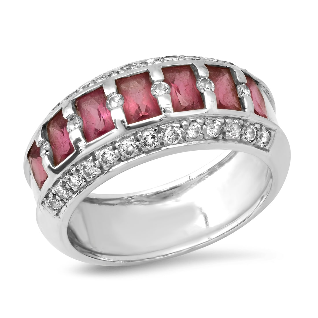 18K White Gold Setting with 1.4ct Sapphire and 0.34ct Diamond Ladies Ring (1 of 5)