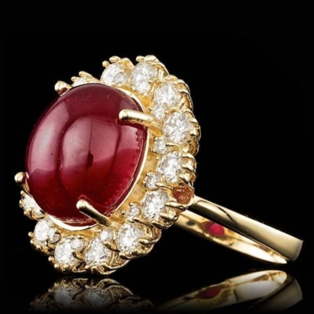 14K White Gold 9.33ct Ruby and 1.38ct Diamond Ring - 2