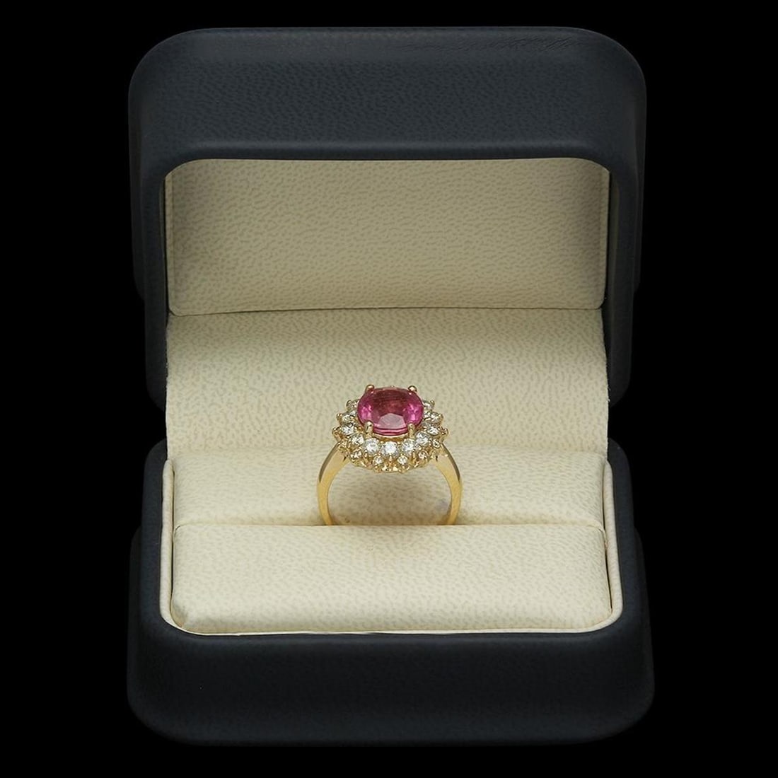 14K Yellow Gold 4.00ct Ruby and 1.51ct Diamond Ring - 4