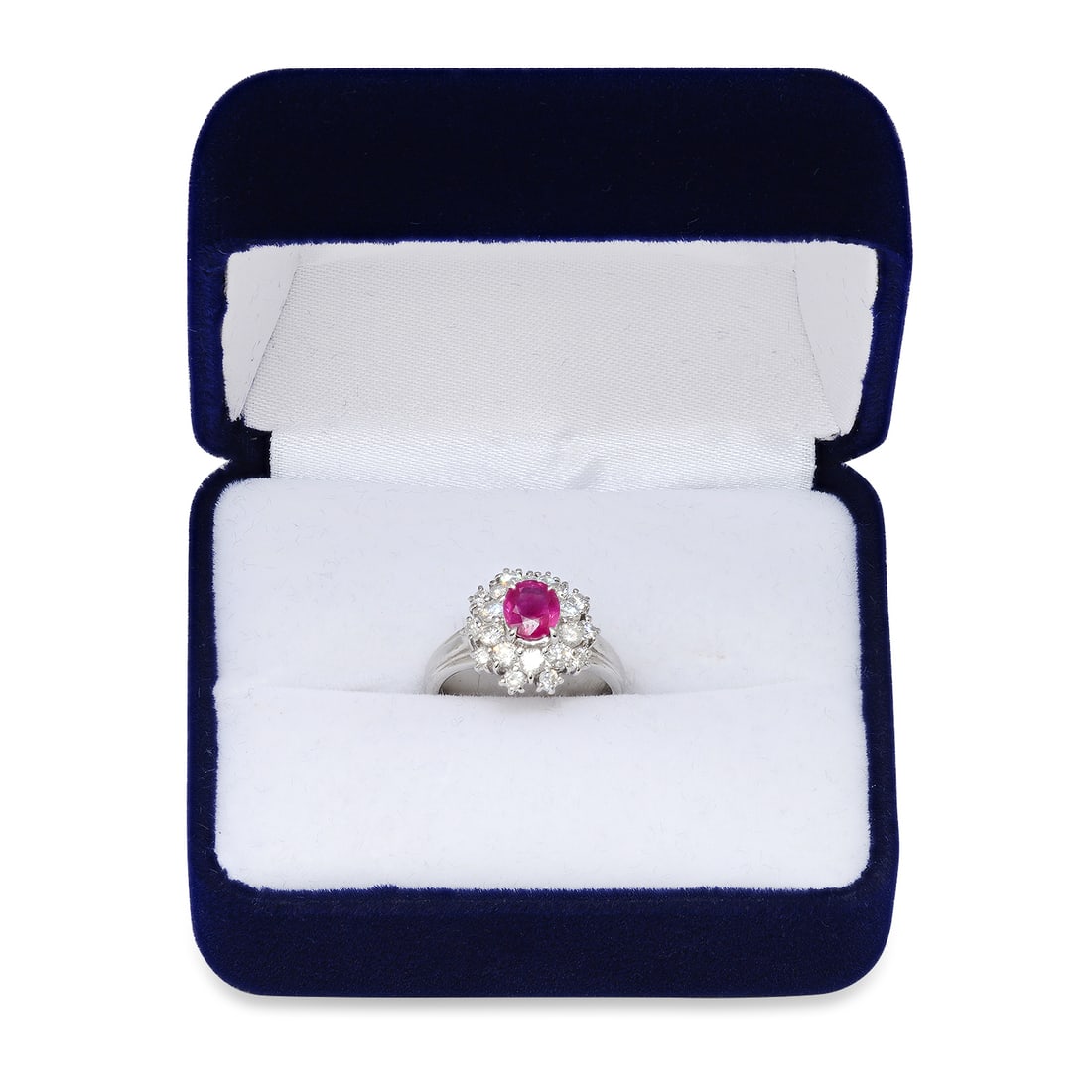 Platinum Setting with 1.01ct Ruby and 0.78ct Diamond Ladies Ring - 5