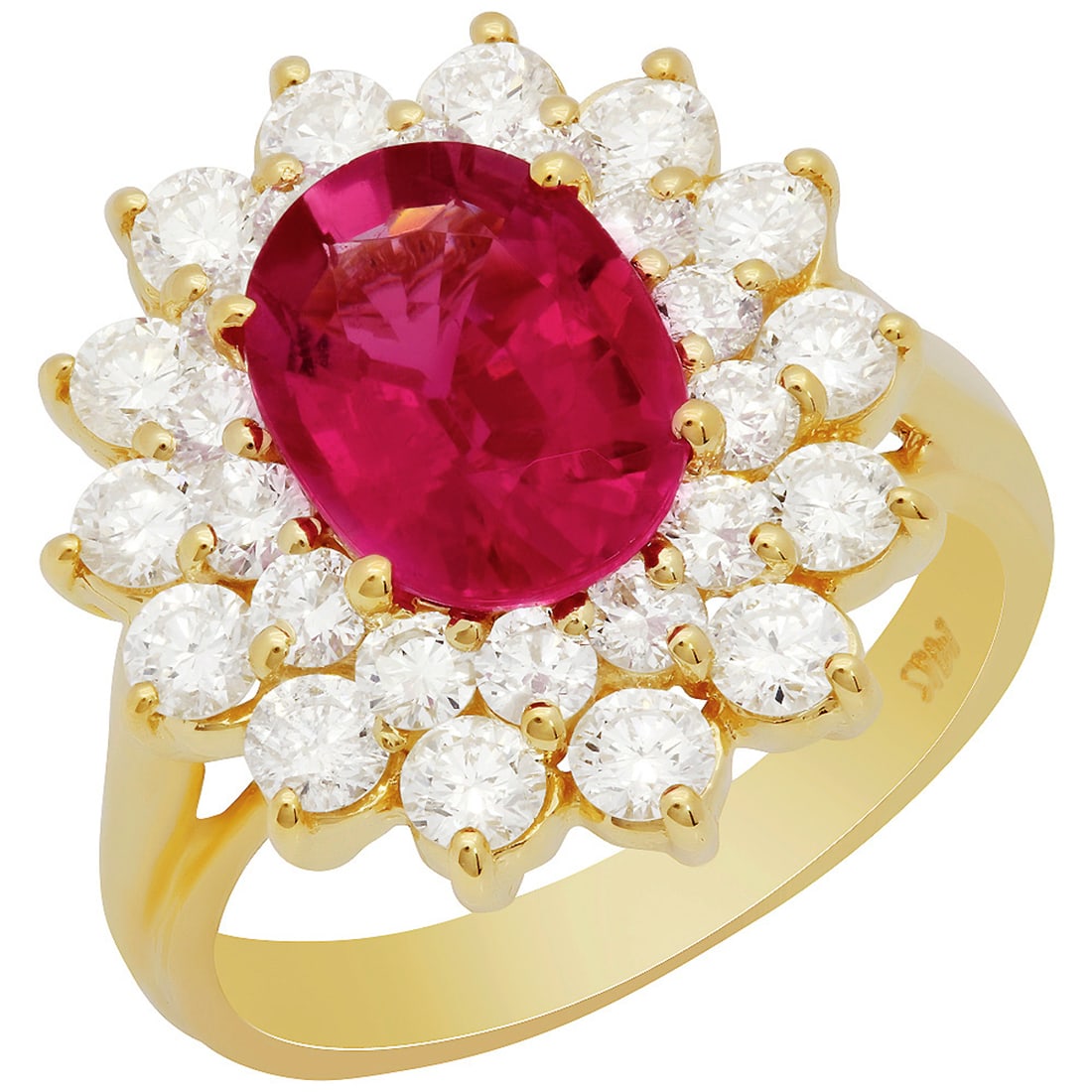 14k Yellow Gold 1.82ct Pink Tourmaline 1.49ct Diamond Ring (1 of 4)
