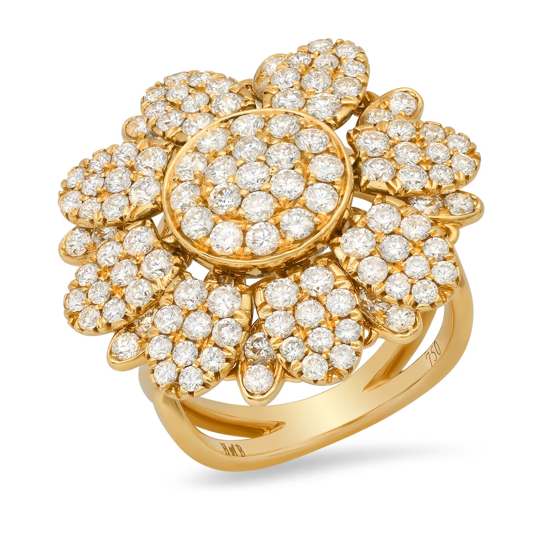 18K Rose Gold Setting with 2.76tcw Diamond Floating Petals" Ladies Ring": Retail: $9,885.00 ****** 18K Rose Gold Setting with 2.76tcw Diamond Floating Petals" Ladies Ring ****** Size: 6.75 (we offer free resizing to winning bidders) / Metal: 18K Rose Gols / Total Item