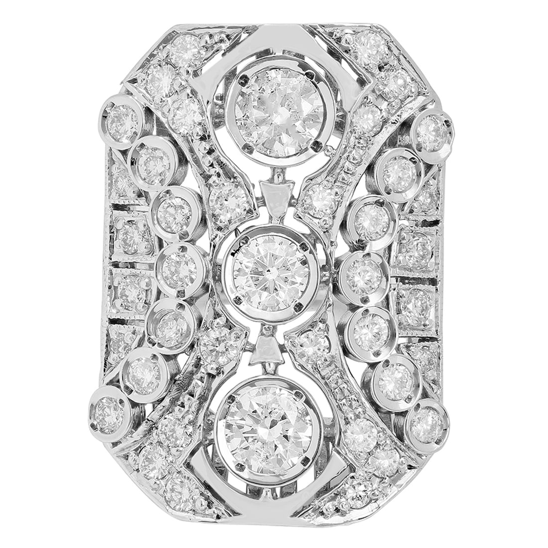 14k White Gold 2.55ct Diamond Ring - 3