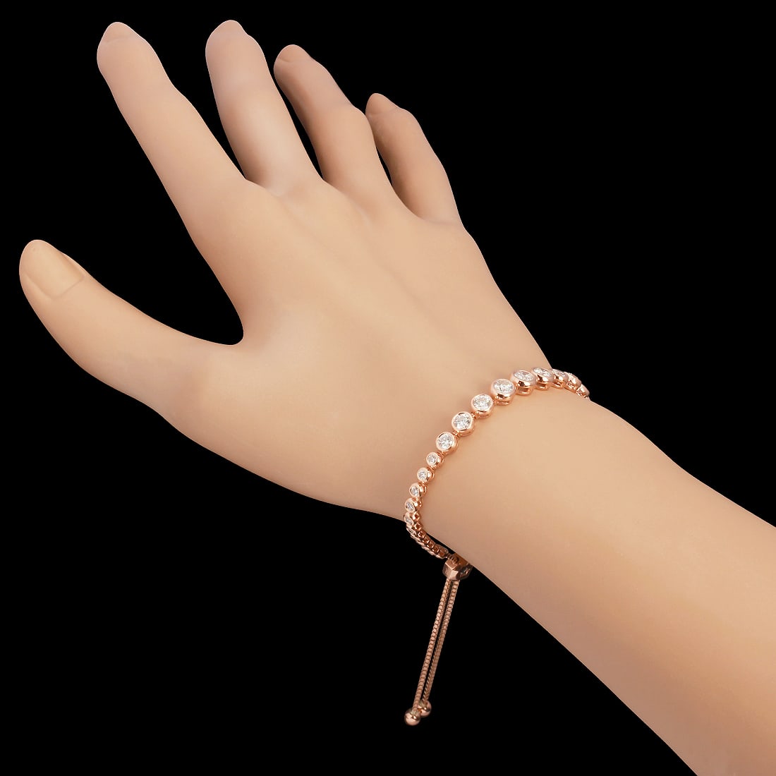 14k Rose Gold 2.67ct Diamond Bracelet - 3