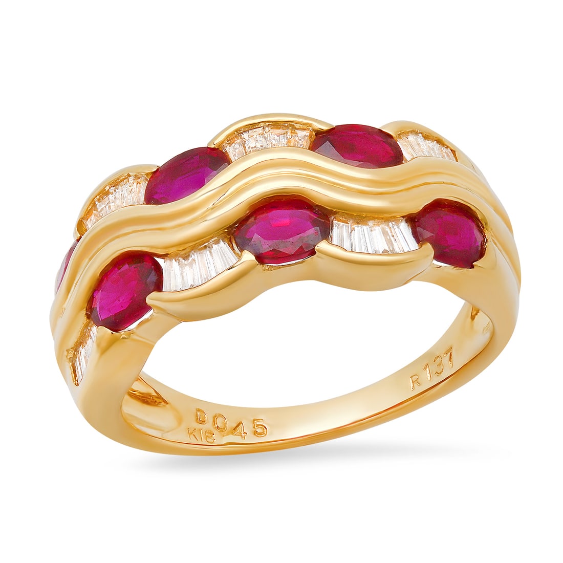 18K Yellow Gold Setting with 1.37ct Ruby and 0.45ct Diamond Ladies Ring (1 of 5)