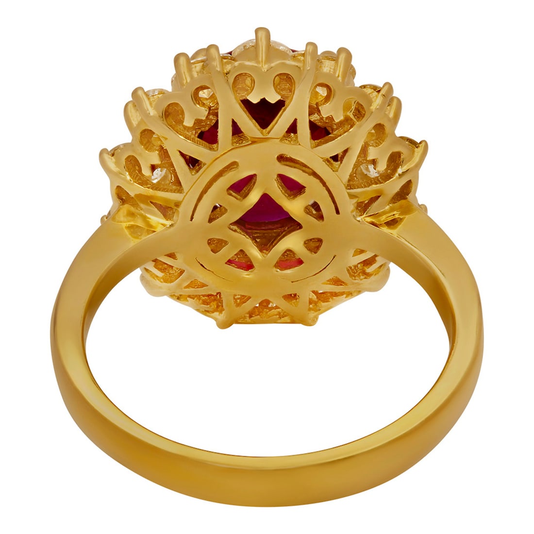 14k Yellow Gold 4.86ct Ruby 1.56ct Diamond Ring - 3